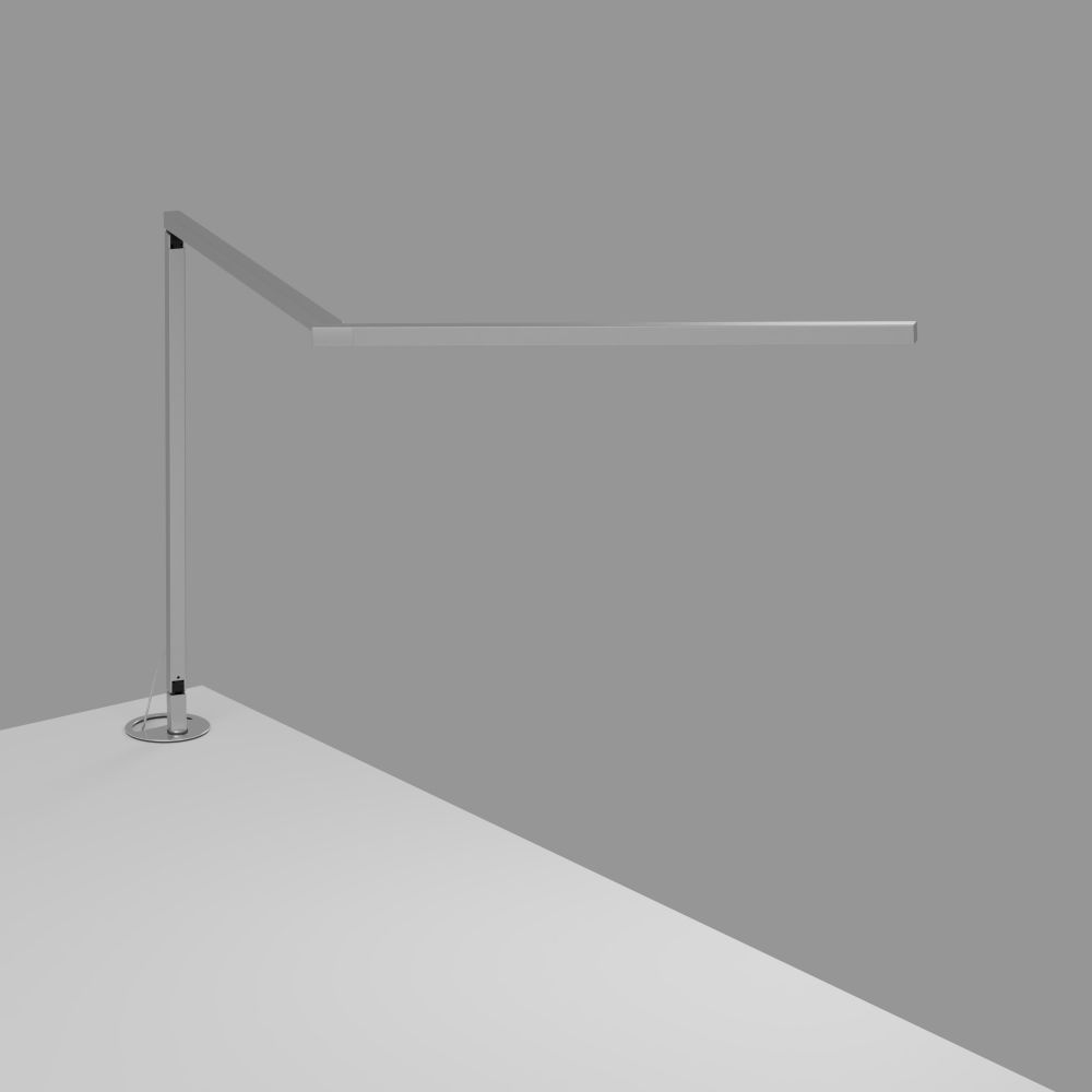 Koncept Lighting ZBD3000-SIL-PRO-GRM Z-Bar Pro LED Desk Lamp Gen with grommet mount (Silver)